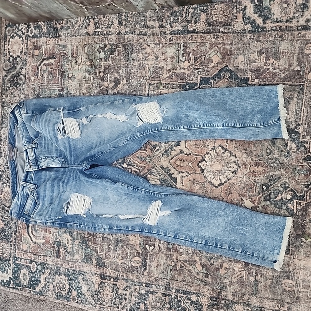Boyfriend crop tattered